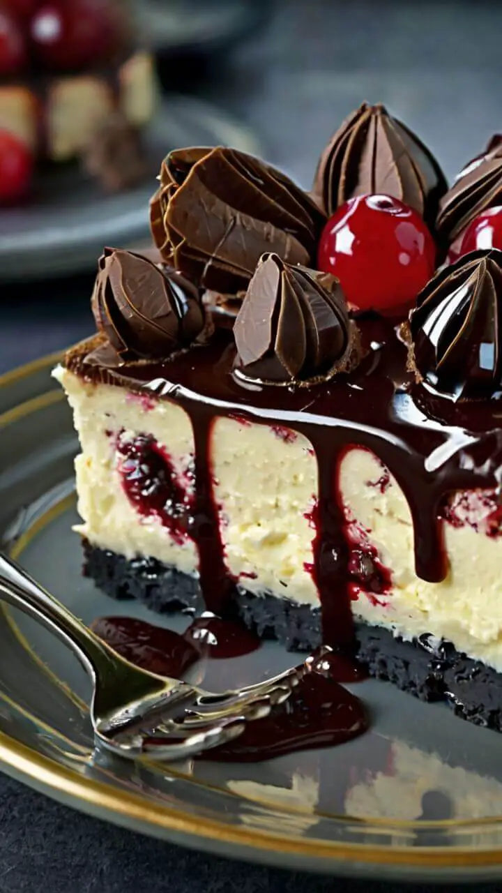 Decadent Black Forest Cheesecake