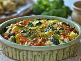 High Protein Cottage Cheese Veggie Bake Recipe