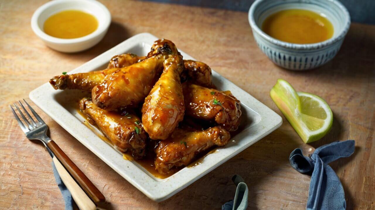 Sticky Honey Mustard Chicken Wings Recipe