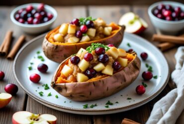 Cranberry Apple Twice Baked Sweet Potatoes Recipe