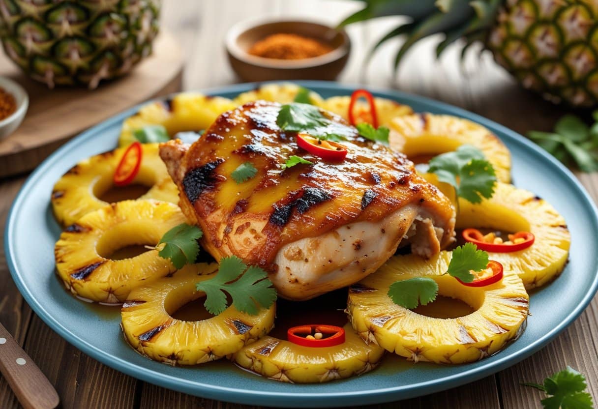 Baked Jamaican Pineapple Jerk Chicken Recipe