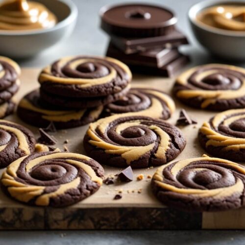 Chocolate Peanut Butter Swirl Cookies Recipe