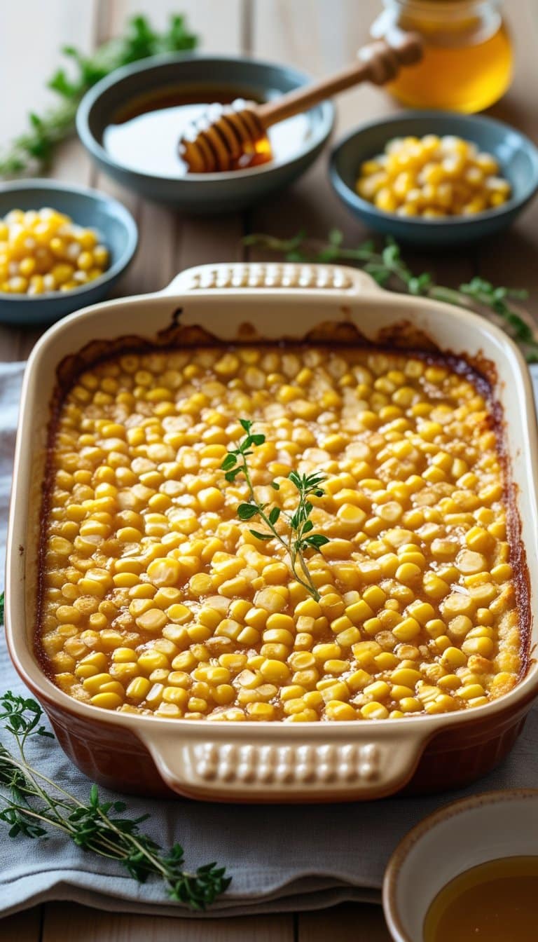 Honey Glazed Corn Casserole