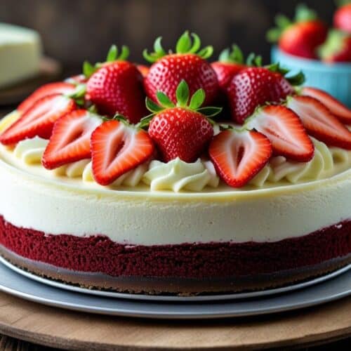 Red Velvet Strawberry Cheesecake Recipe