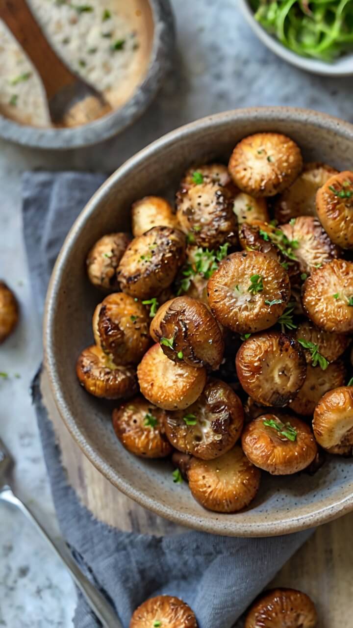 Air Fryer Ranch Mushrooms