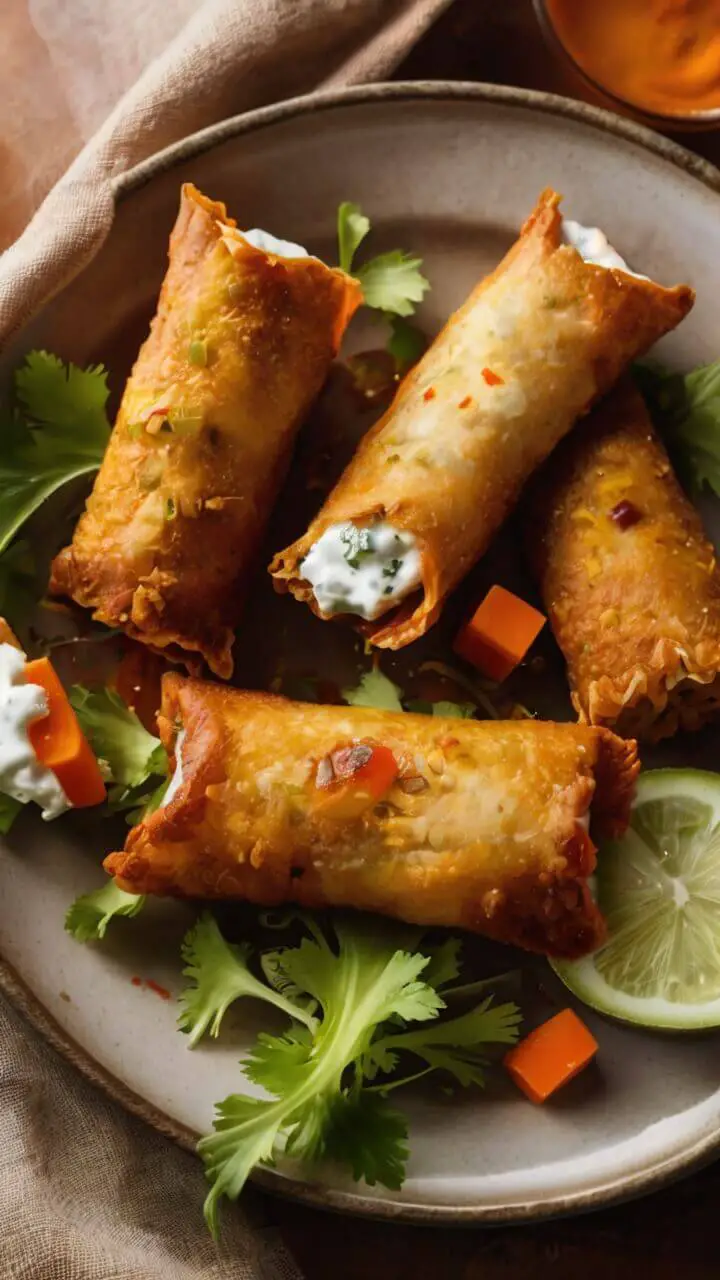 Buffalo Chicken Egg Rolls