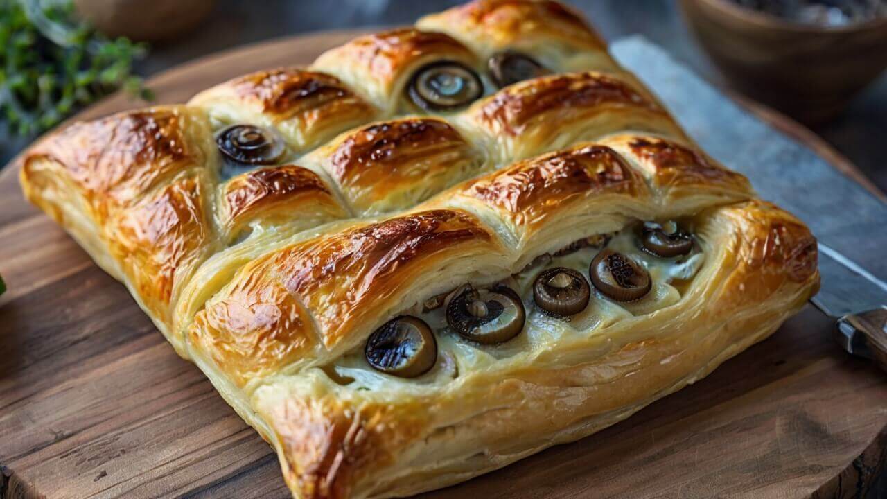Gruyère Puff Pastry Braid Recipe