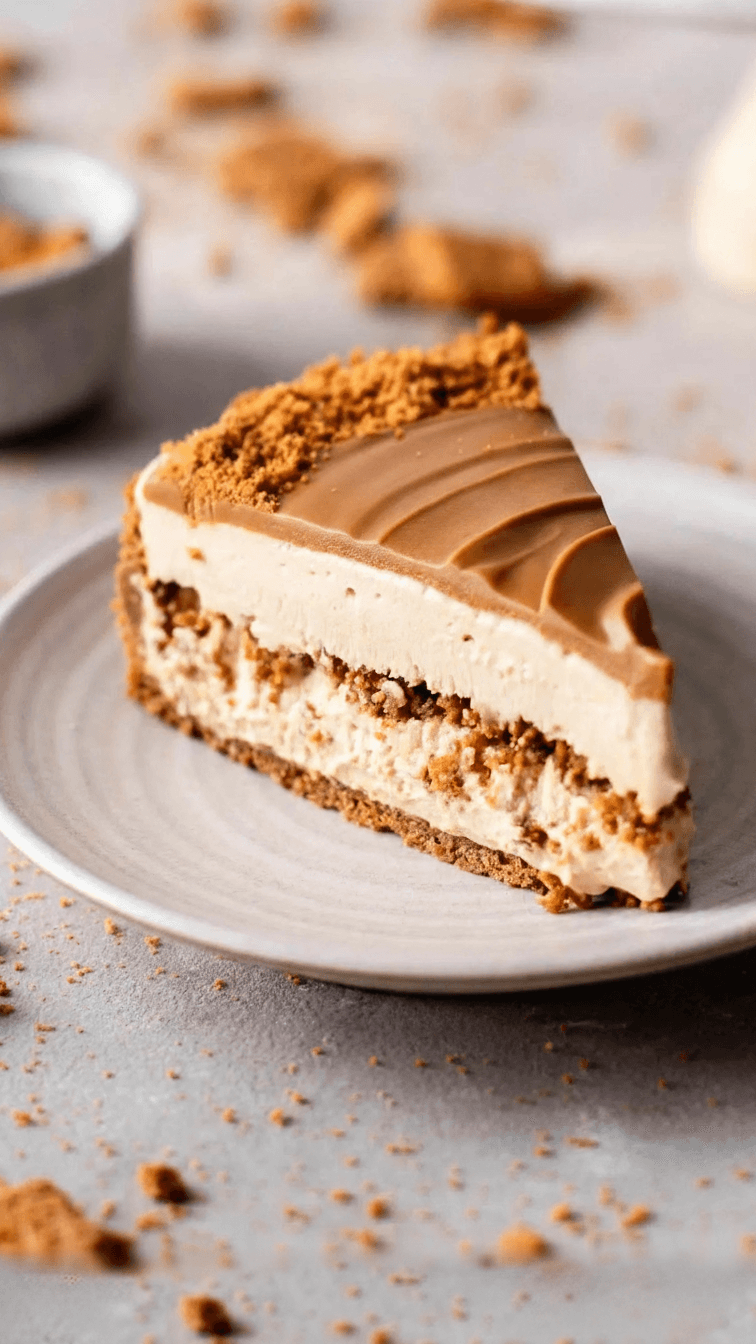 No Bake Biscoff Cheesecake