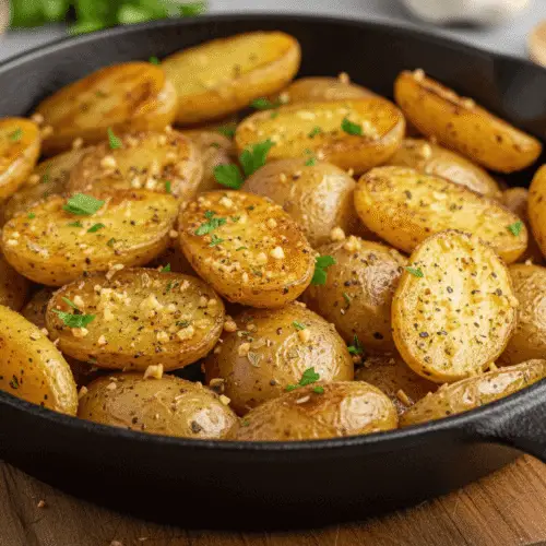 Crispy Garlic Skillet Potatoes Recipe