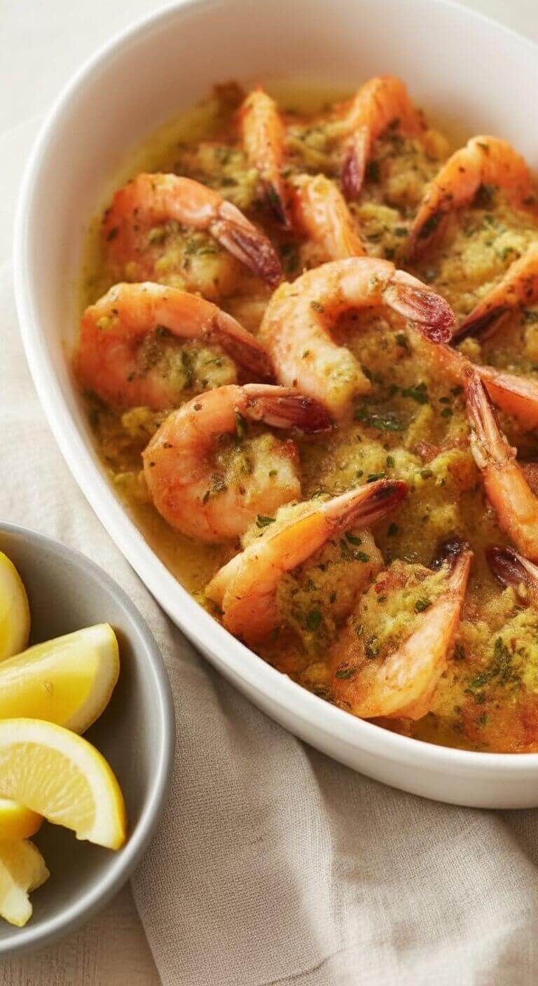 Shrimp Scampi Bake