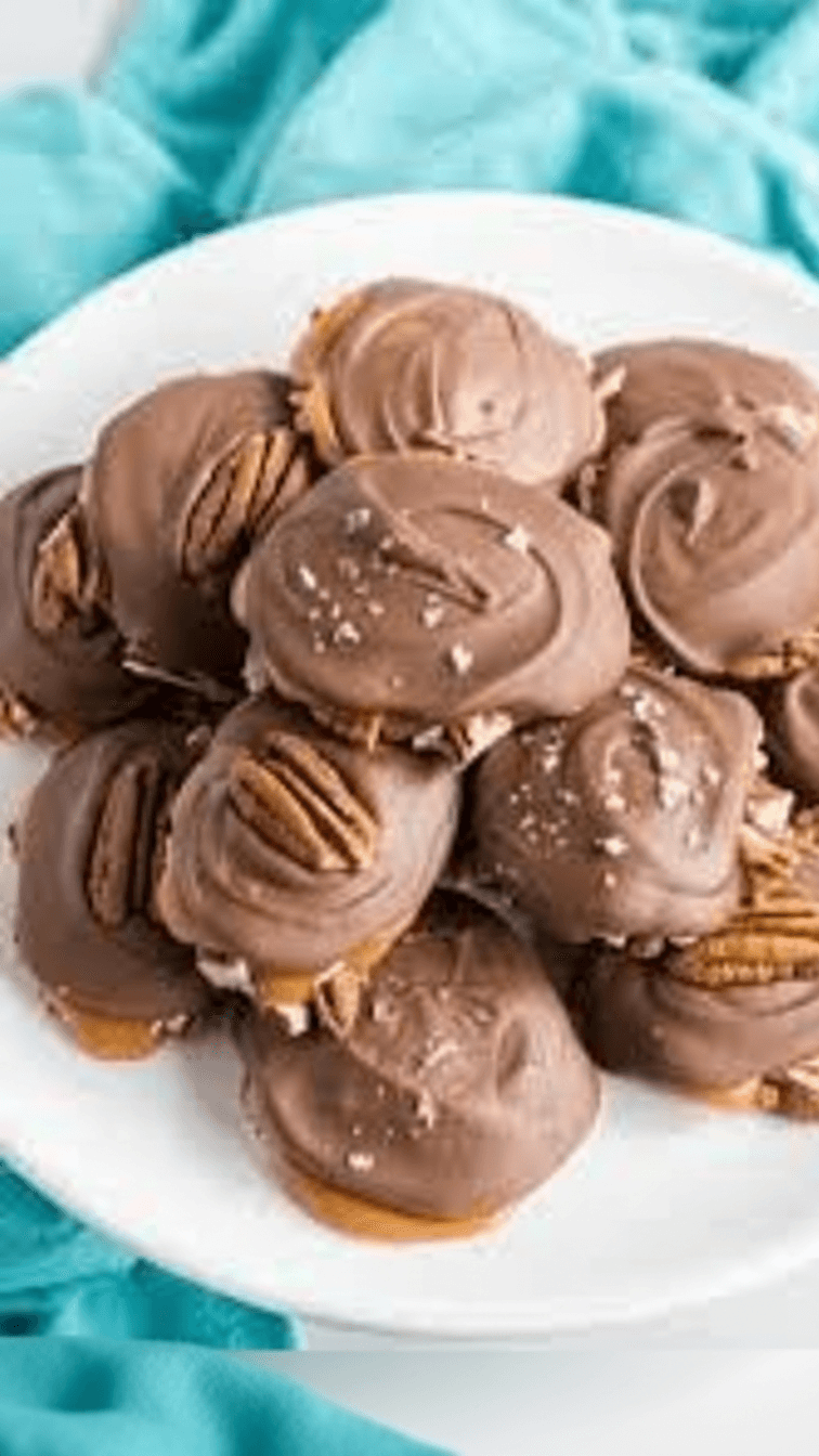 Chocolate Pecan Turtle Clusters