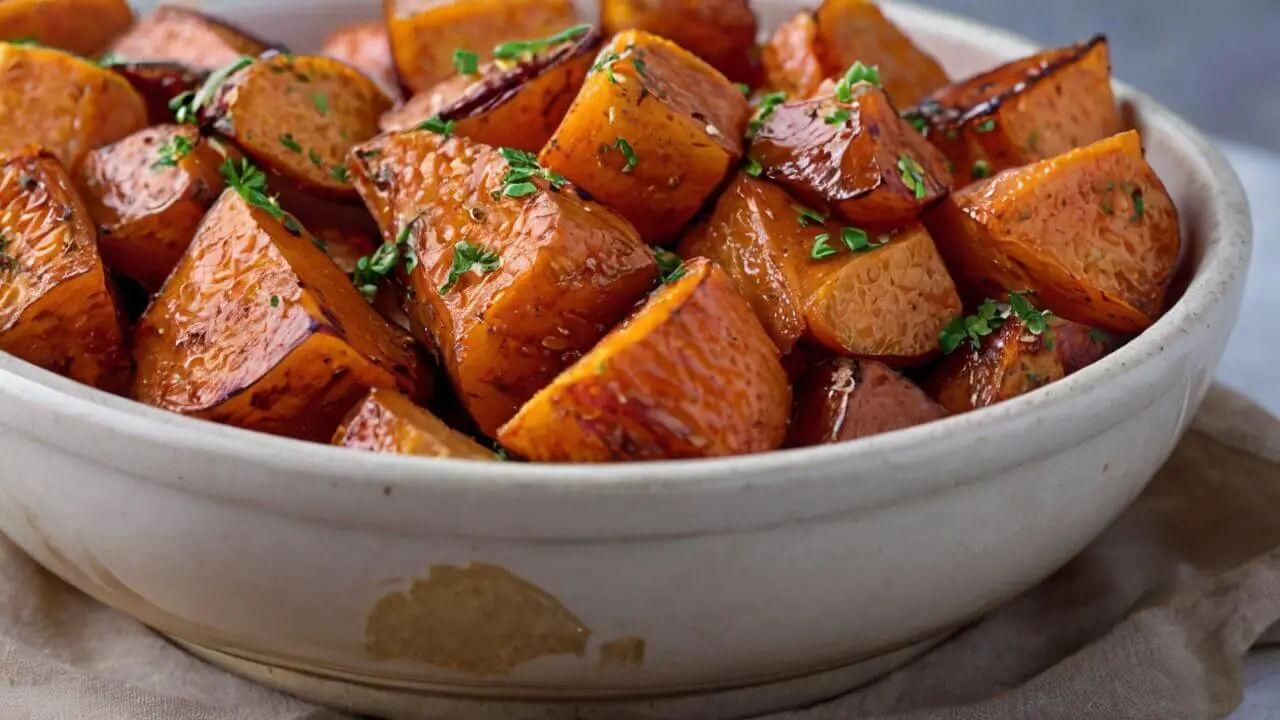 Maple Glazed Roasted Sweet Potatoes Recipe