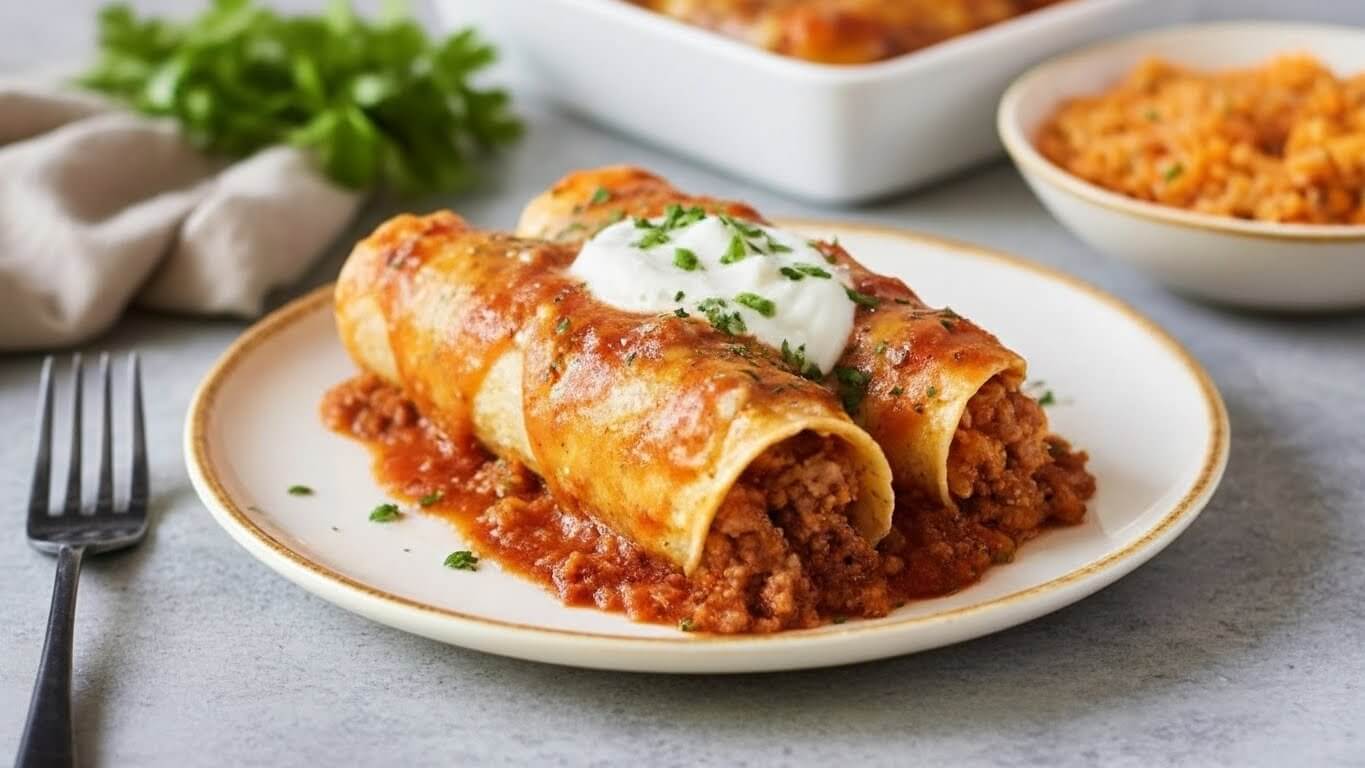 Ground Beef Enchiladas Recipe