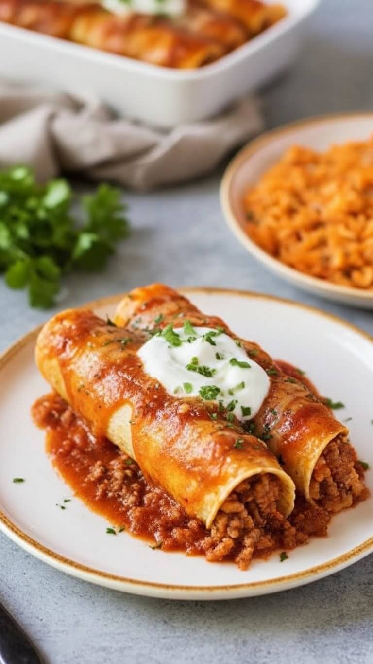 Ground Beef Enchiladas 