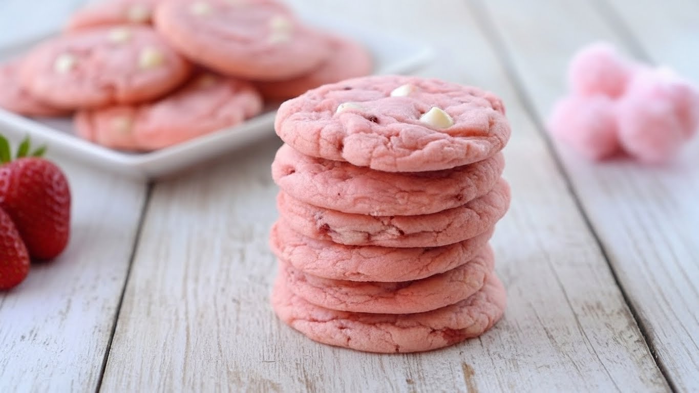 Strawberry Milkshake Cookies Recipe