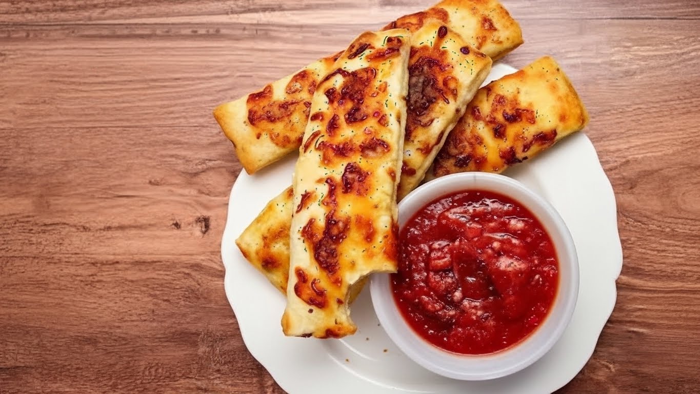 Crispy Sourdough Cheesy Breadsticks Recipe