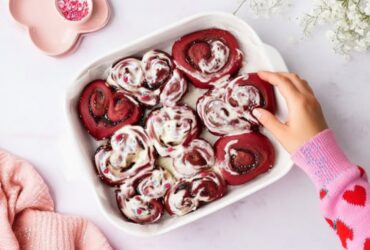 Red Velvet Valentine's Day Cinnamon Rolls Recipe