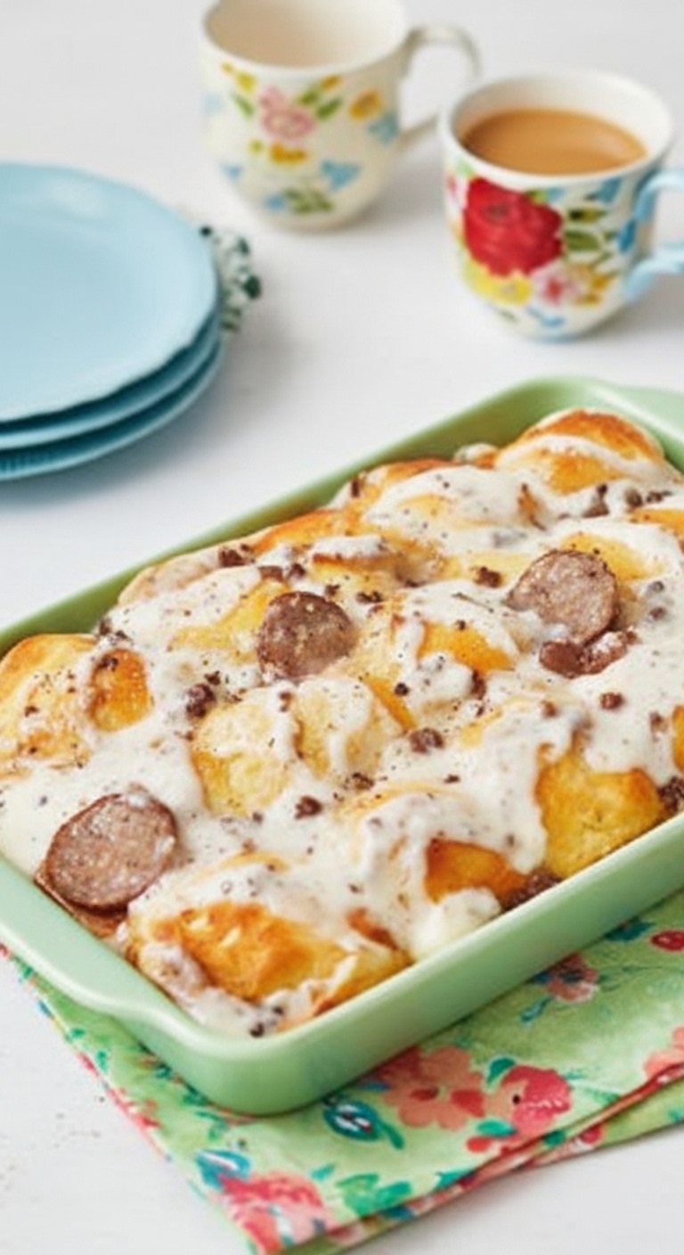 Pioneer Woman Biscuits and Gravy Casserole Recipe