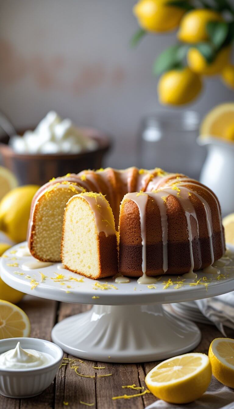 Paula Deen Lemon Sour Cream Pound Cake