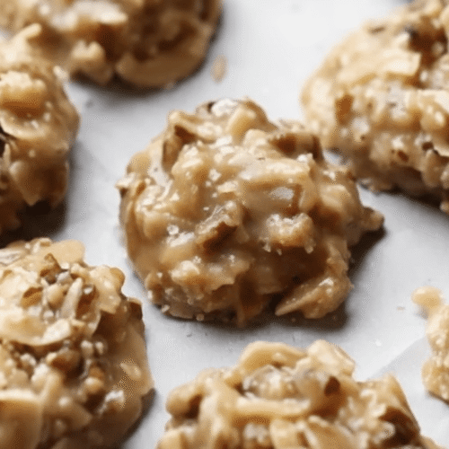 No Bake Coconut Pecan Praline Cookies Recipe
