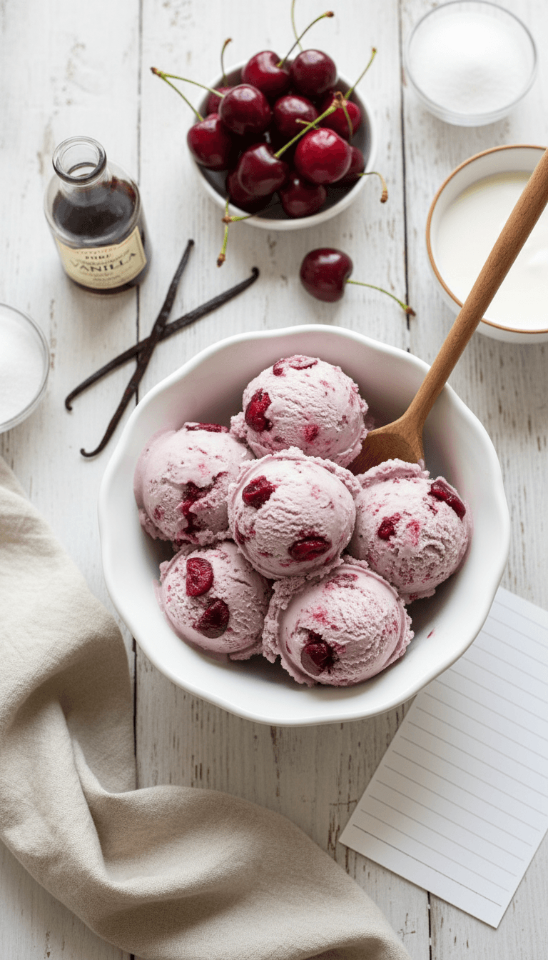 Cherry Vanilla Ice Cream