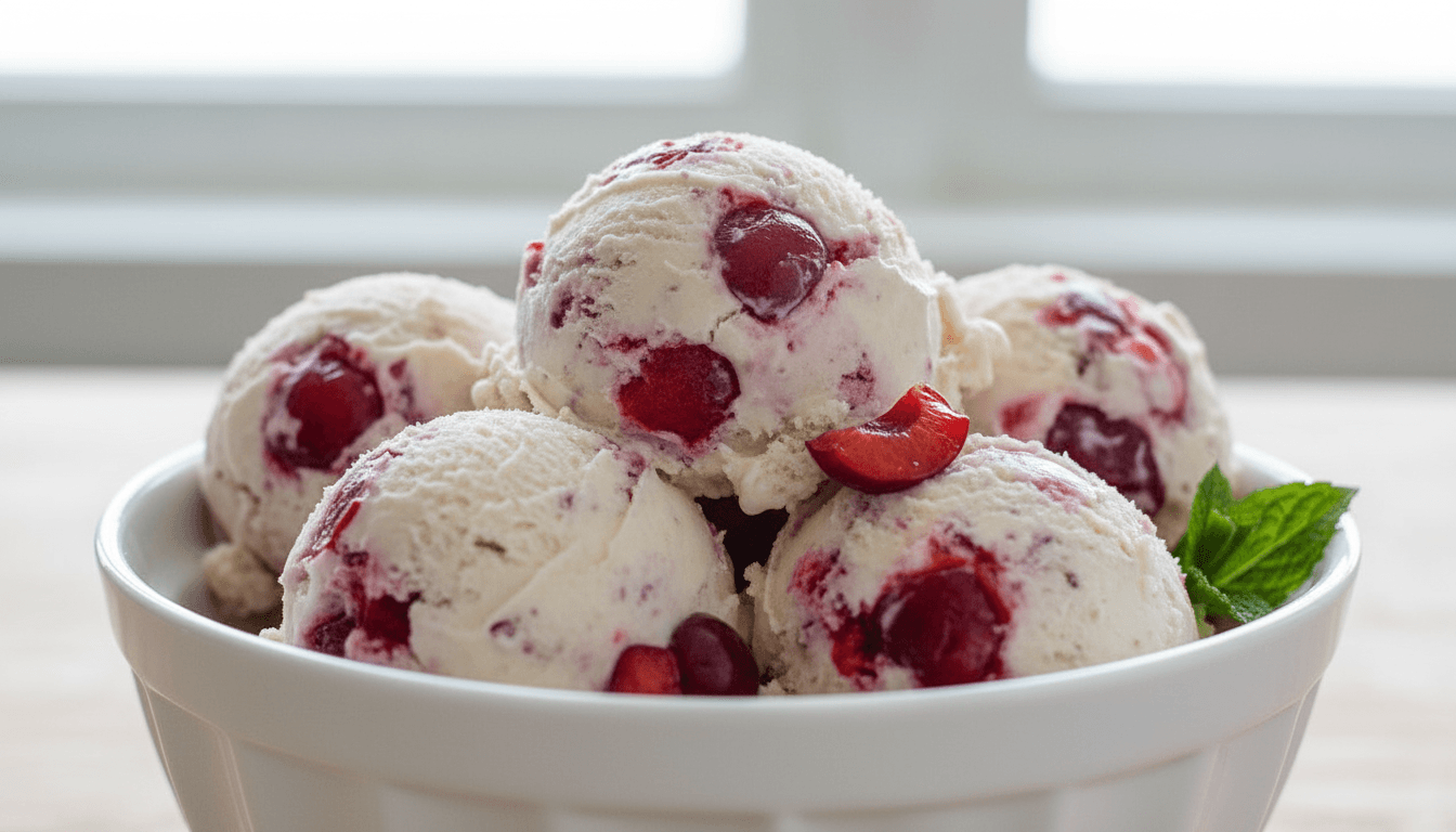 Cherry Vanilla Ice Cream Recipe