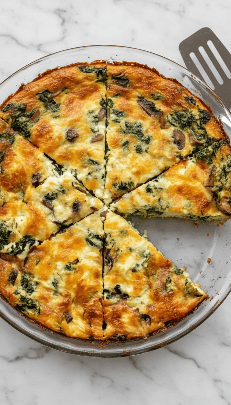 Spinach And Mushroom Quiche