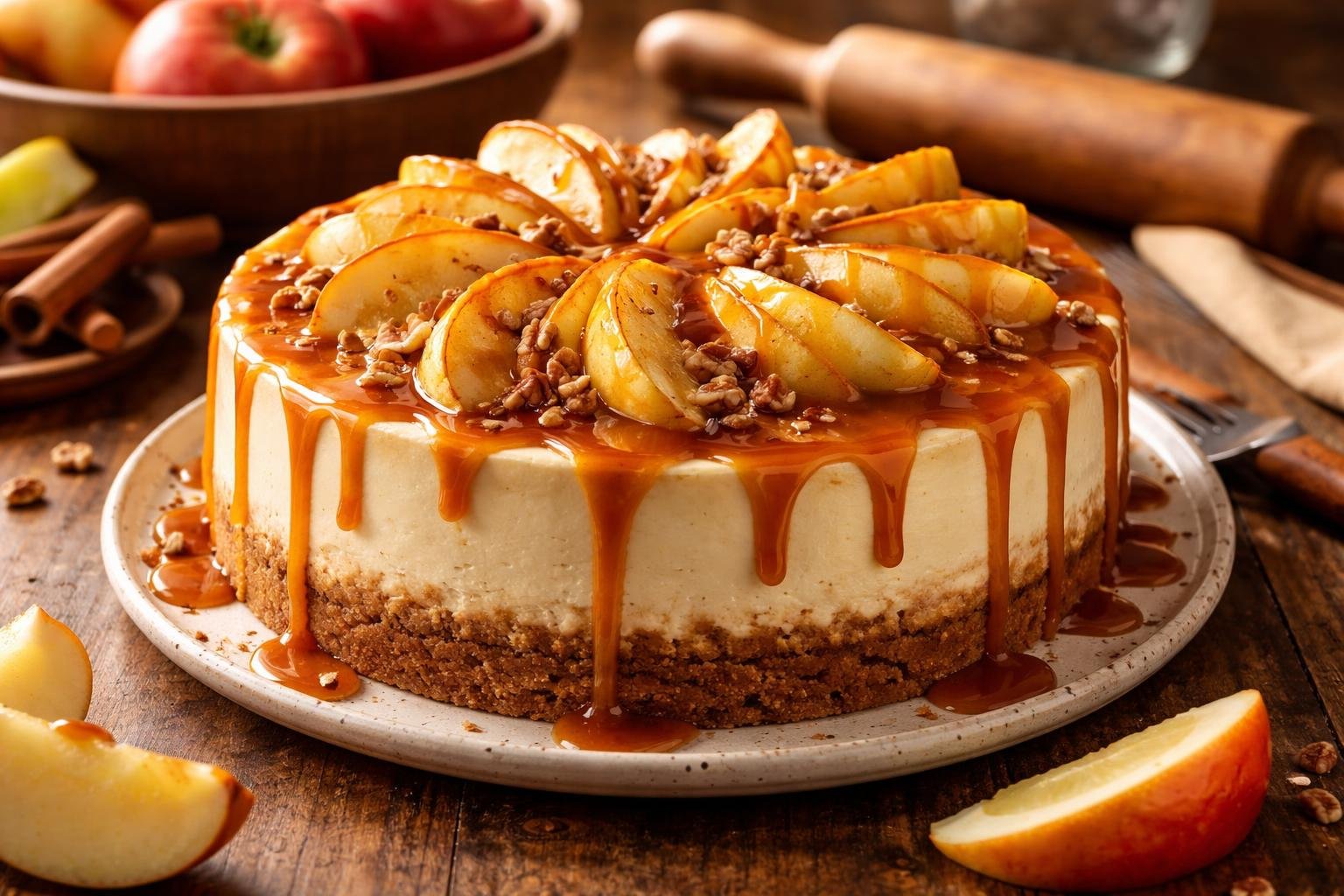 Paula Deen Apple Caramel Cheesecake Recipe