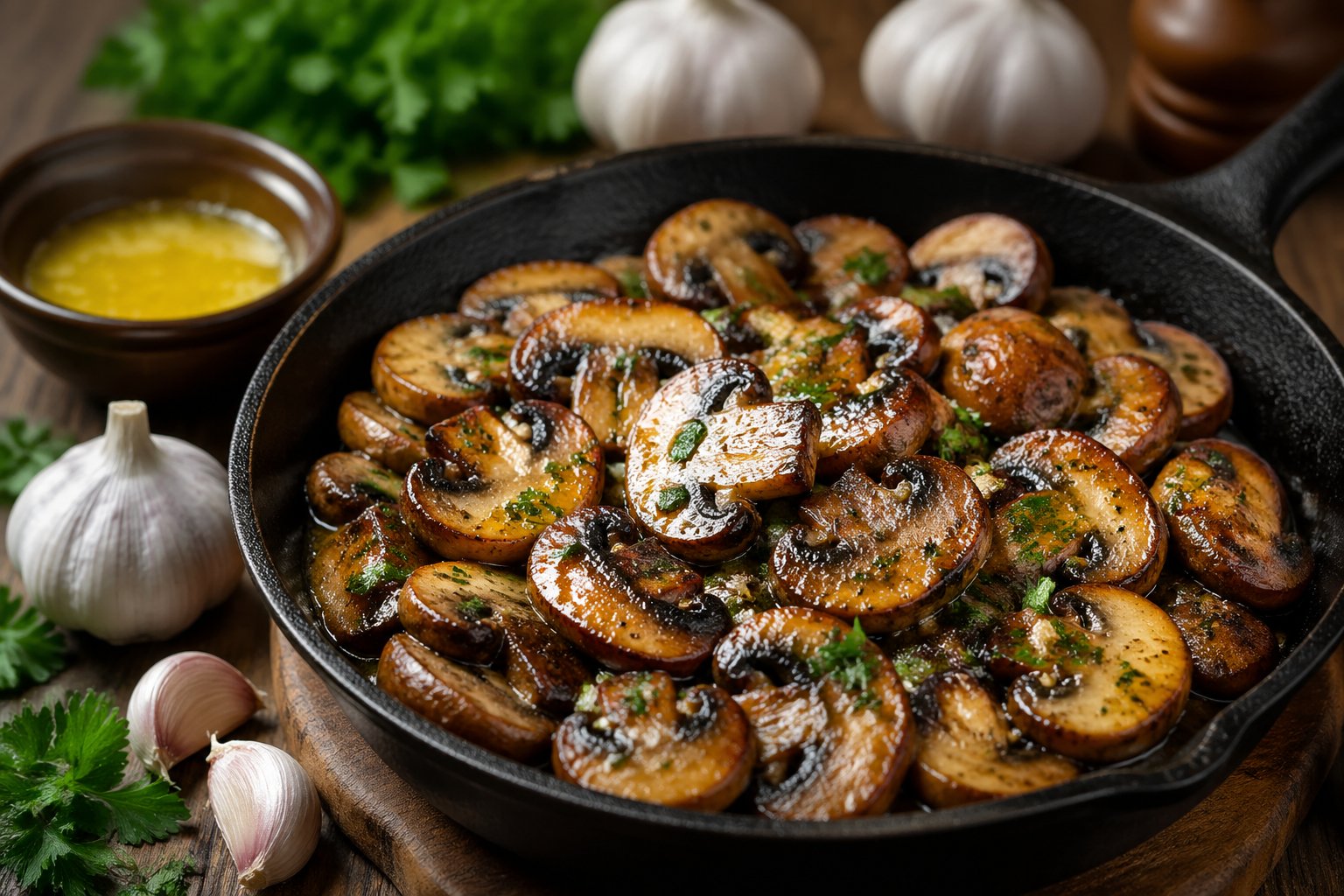 Garlic Butter Mushrooms Recipe