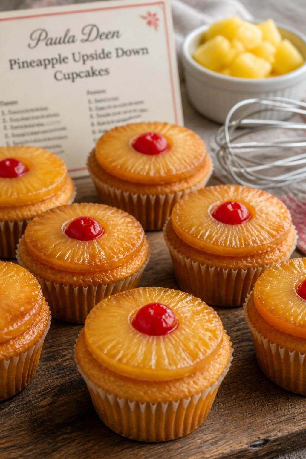 Paula Deen Pineapple Upside Down Cupcakes