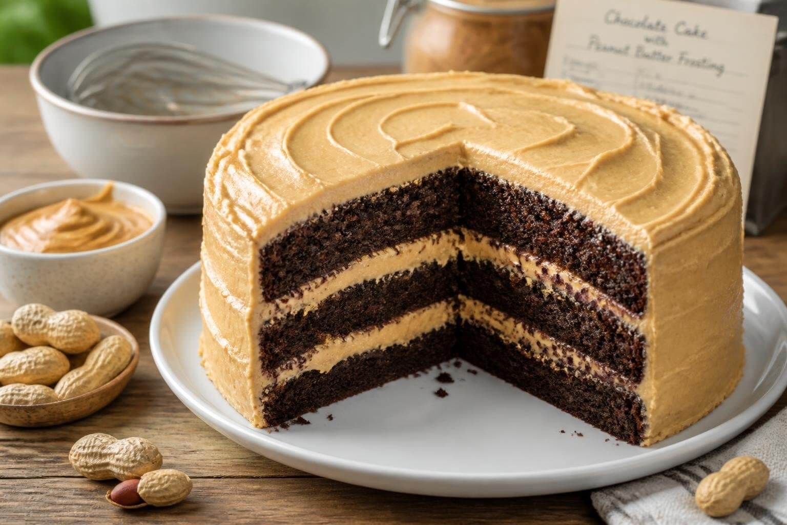 Chocolate Cake Peanut Butter Frosting Recipe