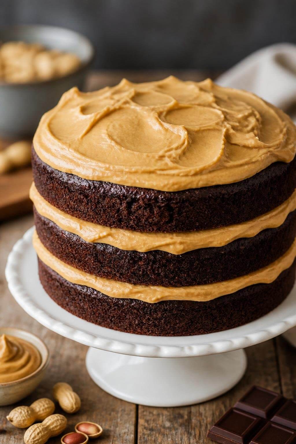Chocolate Cake Peanut Butter Frosting