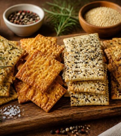 Homemade Artisan Crackers 4 Flavors Recipe