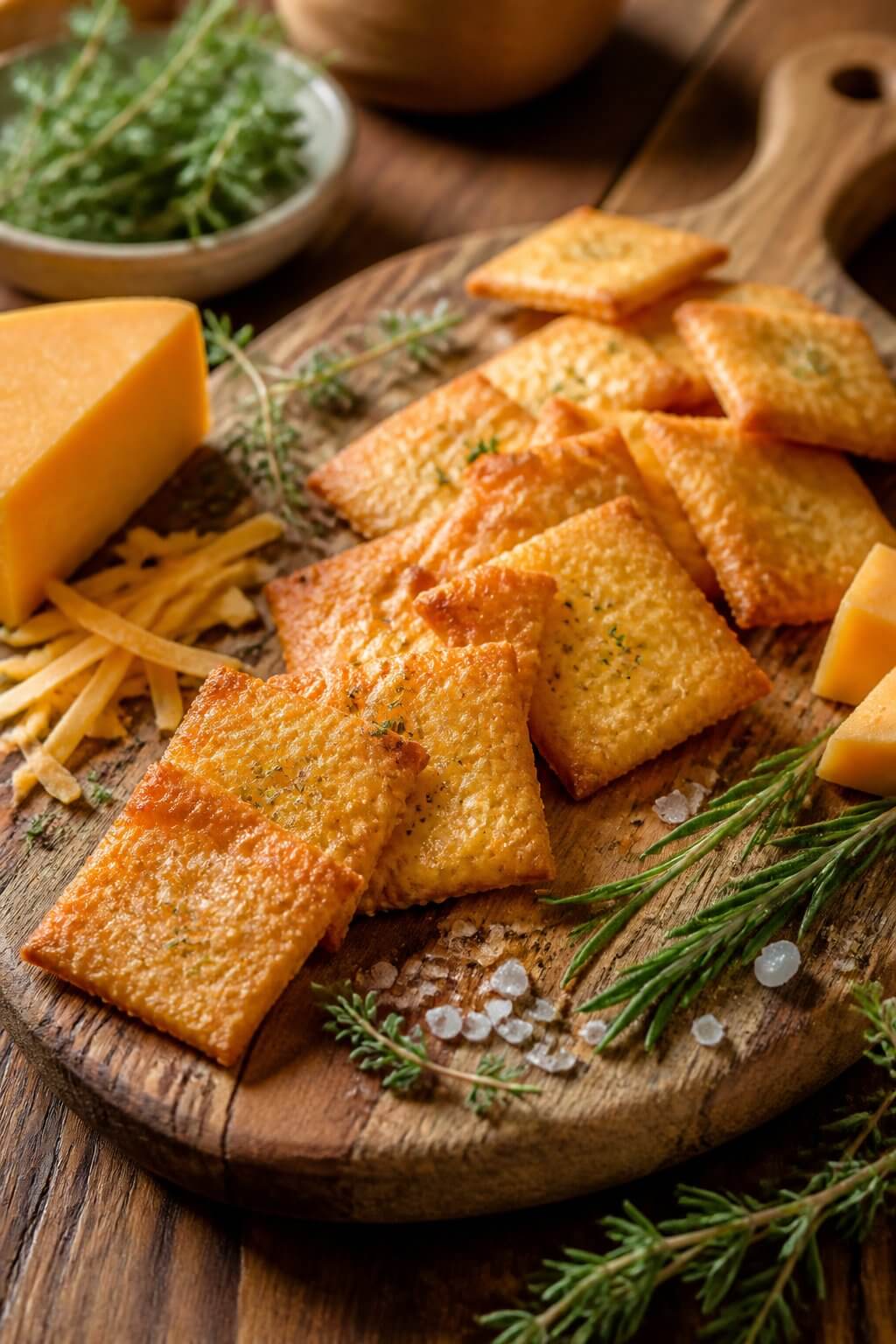 Homemade Cheddar Crackers