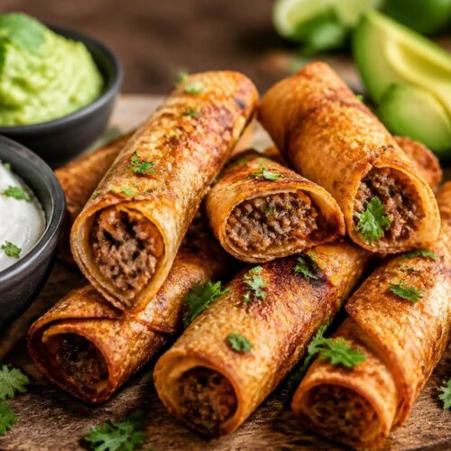 Crispy Keto Beef Taquitos Recipe