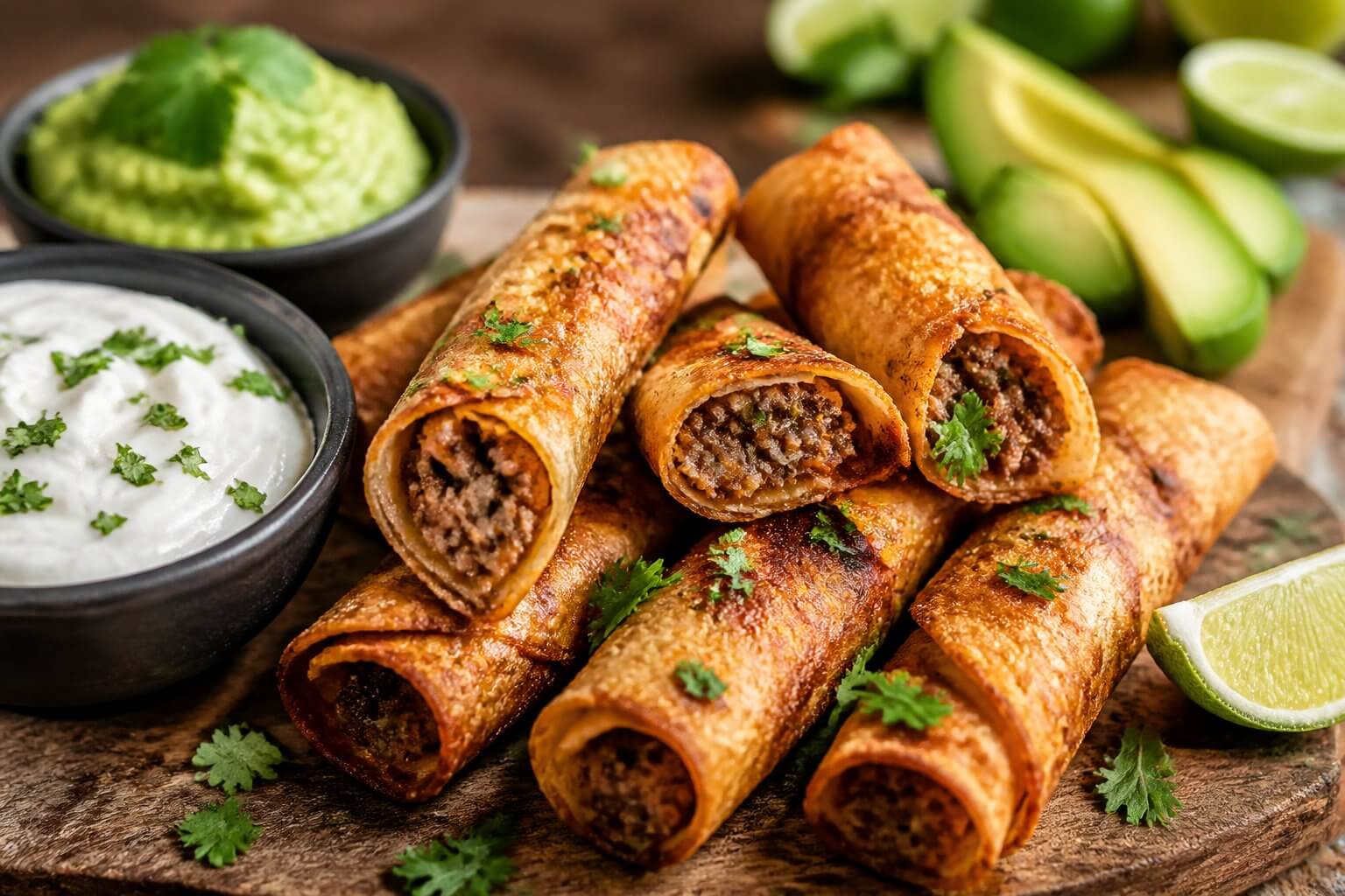 Crispy Keto Beef Taquitos Recipe