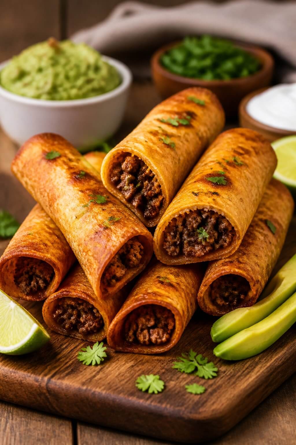 Crispy Keto Beef Taquitos