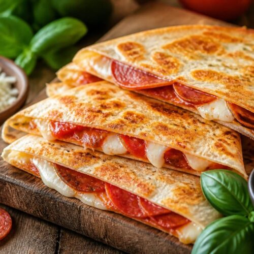 Pepperoni Pizza Quesadillas Recipe